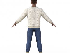 Handsome Boy in Sweater Realistic Character Modelo 3D