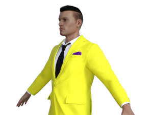 Man in Yellow suit Realistic Character 3D Модель