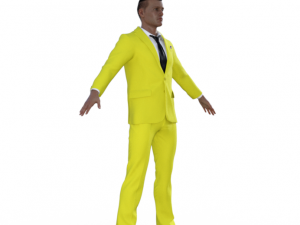 Man in Yellow suit Realistic Character 3D Модель