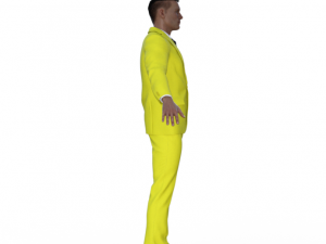 Man in Yellow suit Realistic Character 3D Модель