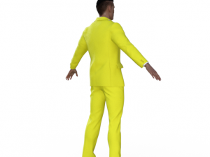 Man in Yellow suit Realistic Character 3D Модель