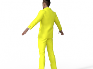 Man in Yellow suit Realistic Character 3D Модель