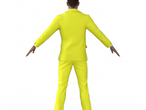 Man in Yellow suit Realistic Character 3D Модель