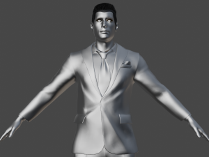 Man in Yellow suit Realistic Character 3D Модель
