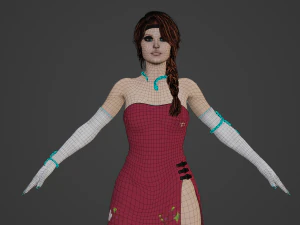 Personaje realista de chica agente Modelo 3D