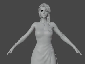 Personaje realista de chica agente Modelo 3D