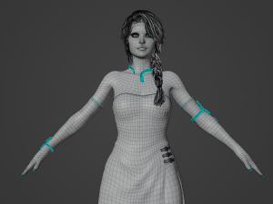 Agent Girl Realistic Character 3D Model