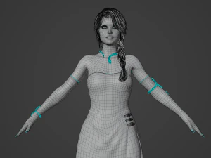 Personaje realista de chica agente Modelo 3D