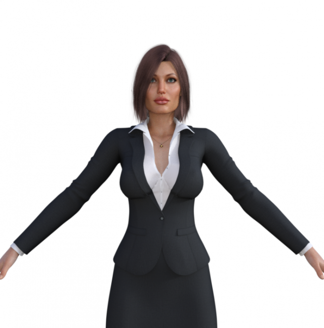Angelina Jolie as Businesswoman Realistic Character 3D 모델 .c4d .max .obj .3ds .fbx .stl .blend 