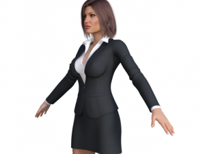 Angelina Jolie as Businesswoman Realistic Character 3D 모델