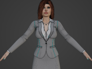 Angelina Jolie as Businesswoman Realistic Character 3D 모델