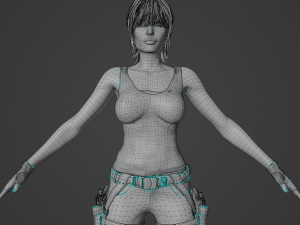 Angelina Jolie as Lara Croft Realistic Character 3Dモデル