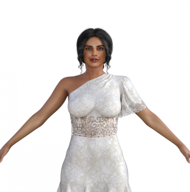 Priyanka Chopra Realistic Character 3D Modell .c4d .max .obj .3ds .fbx .stl .blend
