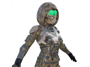 Futuristic Sci-Fi Soldier Realistic Character 3D Model