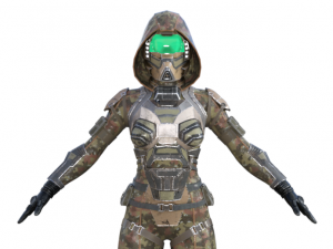 Futuristic Sci-Fi Soldier Realistic Character Model 3D