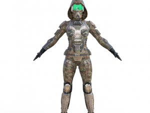 Futuristic Sci-Fi Soldier Realistic Character Model 3D