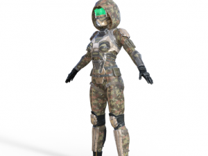 Futuristic Sci-Fi Soldier Realistic Character Model 3D