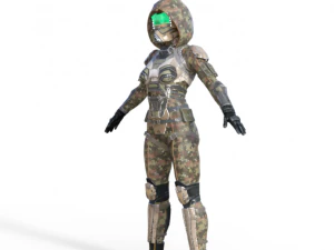 Futuristic Sci-Fi Soldier Realistic Character 3D Model