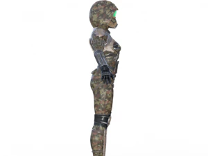 Futuristic Sci-Fi Soldier Realistic Character 3D Model