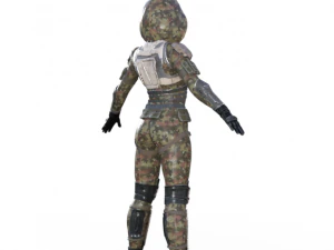 Futuristic Sci-Fi Soldier Realistic Character 3D Model