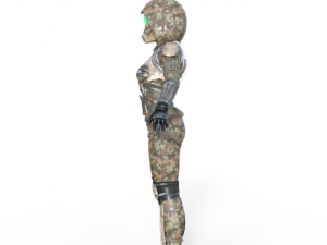 Futuristic Sci-Fi Soldier Realistic Character Model 3D