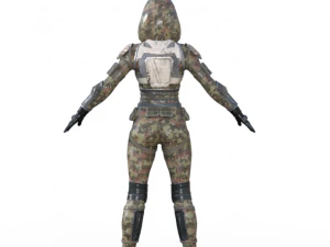 Futuristic Sci-Fi Soldier Realistic Character 3D Model