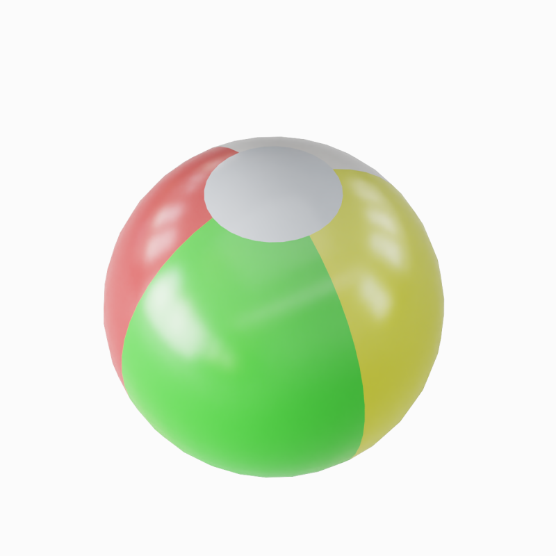 Beach Ball 01 3D Model .c4d .max .obj .3ds .fbx .stl .blend 