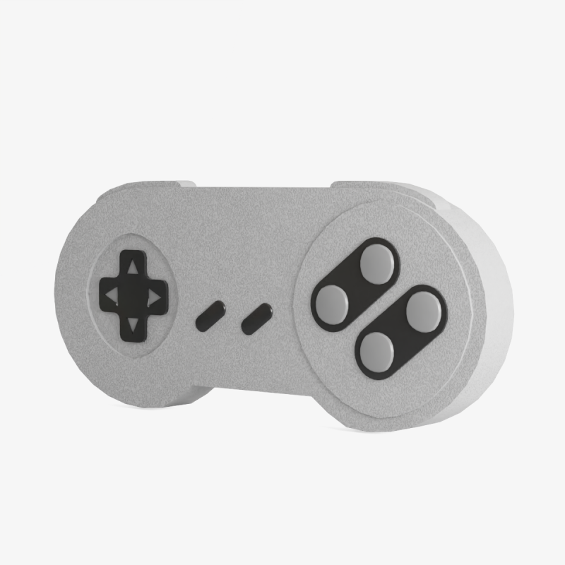 Classic Game Controller 01 Model 3D .c4d .max .obj .3ds .fbx .stl .blend 