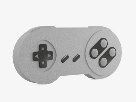 Classic Game Controller 01 Model 3D
