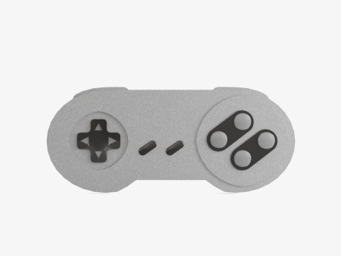Classic Game Controller 01 Model 3D