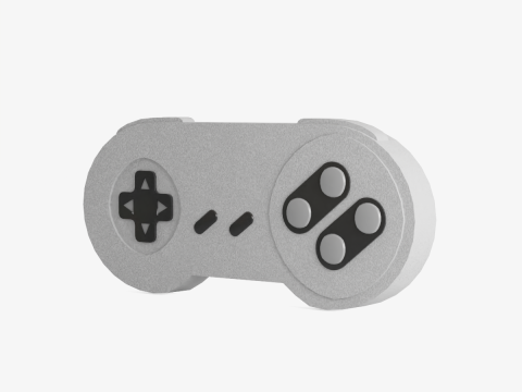 Classic Game Controller 01 Model 3D