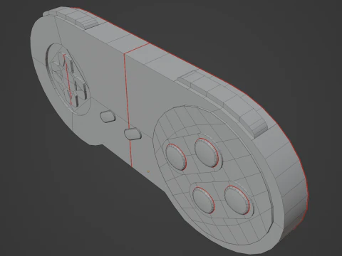 Classic Game Controller 01 3D Model