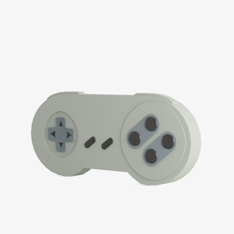 Classic Game Controller 05 3D मॉडल .c4d .max .obj .3ds .fbx .stl .blend 