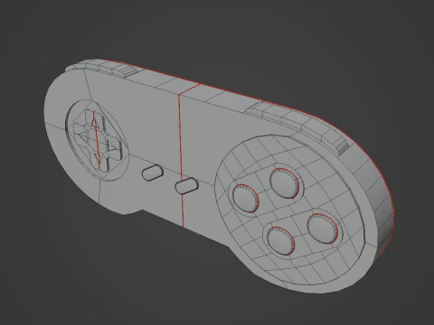 Pengontrol Game Klasik 05 Model 3D