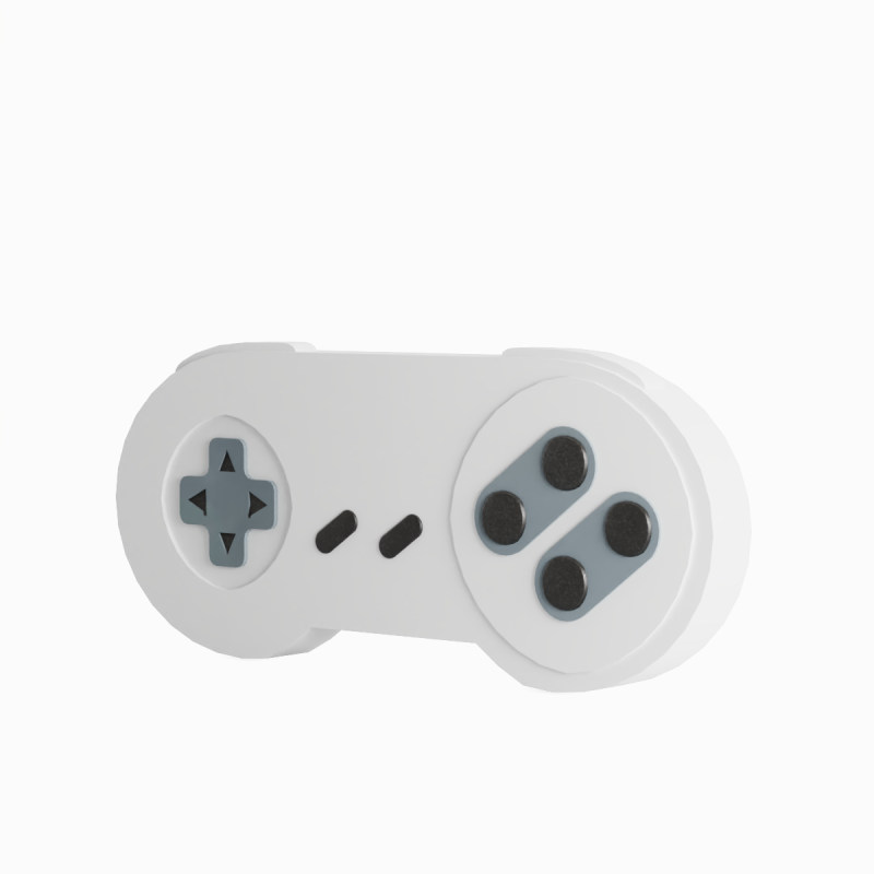 Classic Game Controller 06 Modelo 3D .c4d .max .obj .3ds .fbx .stl .blend 