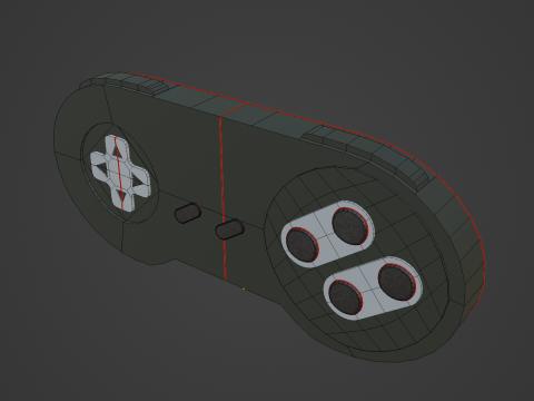 Classic Game Controller 07 3D Model