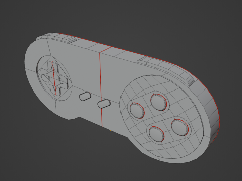 Classic Game Controller 07 3D Model