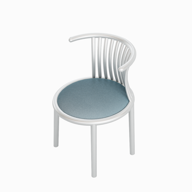 Curved Iron Chair 01 Modello 3D .c4d .max .obj .3ds .fbx .stl .blend 