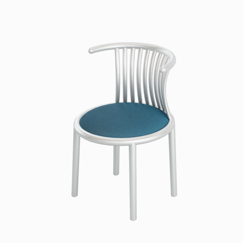 Curved Iron Chair 02 Model 3D .c4d .max .obj .3ds .fbx .stl .blend 