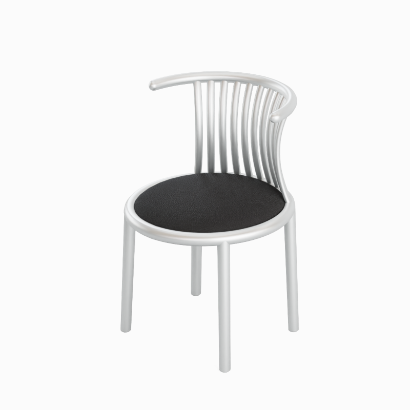 Curved Iron Chair 03 Modelo 3D .c4d .max .obj .3ds .fbx .stl .blend 