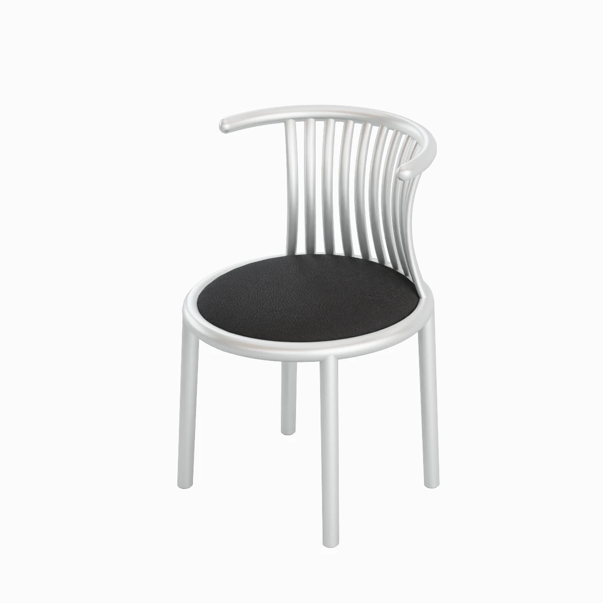 Curved Iron Chair 03 3D Model .c4d .max .obj .3ds .fbx .stl .blend 