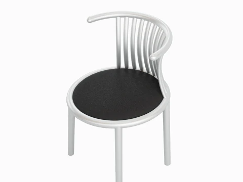 Curved Iron Chair 03 3D Model