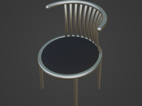 Curved Iron Chair 03 Modelo 3D