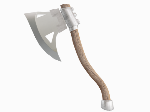 Fantasy Medieval Axe 01 3D Model