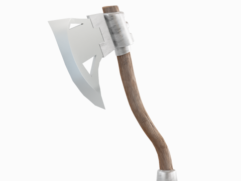 Fantasy Medieval Axe 01 3D Model