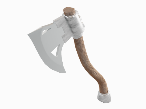 Fantasy Medieval Axe 01 3D Model