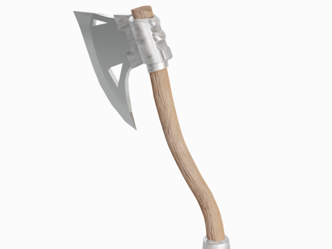 Fantasy Medieval Axe 01 3D Model