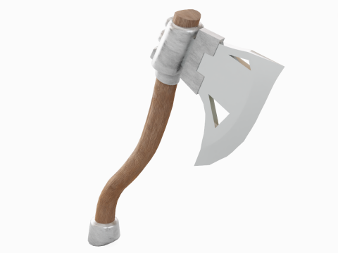 Fantasy Medieval Axe 01 3D Model