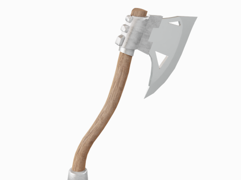 Fantasy Medieval Axe 01 3D Model