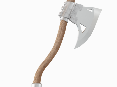 Fantasy Medieval Axe 01 3D Model